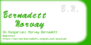 bernadett morvay business card